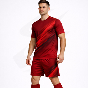 Uniforme de Fútbol Personalizado para Equipos, Camiseta de Fútbol de Malla de Poliéster, Sublimación por Transferencia de Calor, MOQ Bajo, Fábrica OEM - Product Image 3