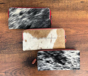 Nueva Cartera de cuero de vaca reciclada hecha a mano Real, superventas, carteras de cuero de lujo con estilo Vintage únicas para mujer - Product Image 3