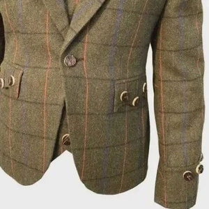 Chaqueta y Chaleco Kilt de Tweed con Diseño Argyle para Hombre, Estilo Escocés Tradicional de las Tierras Altas, Chaquetas Kilt para Niños - Product Image 4