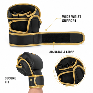 Gants de boxe en PU personnalisables OEM, fermeture Velcro sur tous les doigts, plusieurs couleurs, tailles S M L XL, équipement d'arts martiaux unisexe - Product Image 4