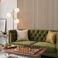 Panneau acoustique à lattes Akupanel en MDF avec placage bois, panneau mural insonorisant pour la décoration murale intérieure et les projets commerciaux