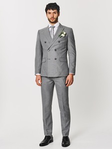 Costume sur mesure MTM Fit Bespoke Plus Size 2 pièces pour homme, tissu TR, veste et pantalon, vente en gros, simple boutonnage, ensemble de costumes élégants pour adultes - Product Image 1