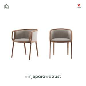 Chaise de salle à manger en teck massif, faite à la main, durable et moderne, fauteuil rembourré, style scandinave Japandi, écologique, pour hôtel - Product Image 6
