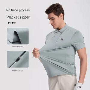 Camisas Formales Lisas con Bolsillo y Tacto Refrescante para Hombre, Deportivas, Personalizables con Bordado, Tejido de Punto de Secado Rápido, Venta al por Mayor - Product Image 5