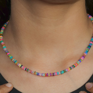Multi Opal <b>Beads</b> Mix <b>Necklace</b> Mixed Opal <b>Bead</b> <b>Necklace</b> for Women Elegant Multi Opal <b>Beads</b> Jewelry <b>Necklace</b> Handmade Multi Opal - Product Image 2
