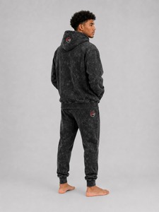 Ensemble de survêtement pour homme en molleton épais délavé à l'acide, coupe décontractée, confortable, deux pièces : sweat à capuche et pantalon de jogging - Product Image 3