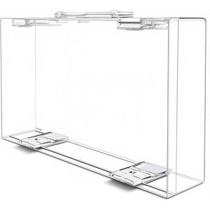 Clear Hinged <b>Plastic</b> Storage Bins & <b>Boxes</b> Organize <b>Display</b> Case for Jewelry & Tools Keepsake Storage Organization - Product Image 3