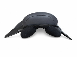 Euro-Riden English Dressage Saddle Genuine Leather Black Tree Wood <b>Equestrian</b> Riding Saddle - Product Image 5