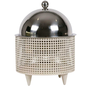Casserole en bois avec intérieur en acier inoxydable martelé, isotherme, pour la maison et l'hôtellerie, à double paroi, pour servir et dîner - Product Image 2