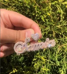 จี้สร้อยคอโมอิสซาไนต์ทรงกลุ่ม เงินแท้ 925 ประดับเพชรทรงกลมหรูหรา สไตล์ฮิปฮอป - Product Image 2