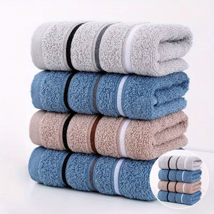 3 serviettes en coton marron, bleu, gris, séchage rapide, douces et absorbantes, pour le sport - Product Image 6
