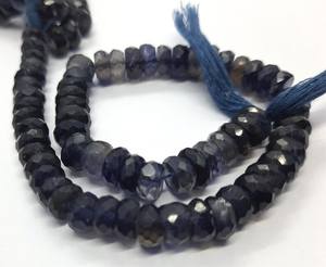 Cuentas facetadas de iolita AAA de 8.5 mm, cuentas redondas de iolita, cuentas de iolita natural para la fabricación de joyería. - Product Image 1