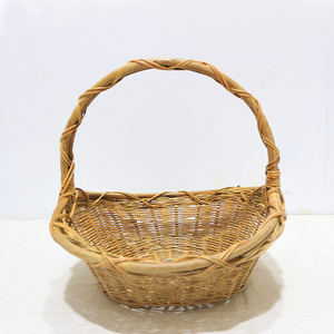 Ensemble de paniers de rangement en rotin ovales faits à la main avec poignées, design rustique multi-usages - Product Image 2