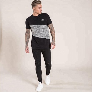 Custom 100% Cotton Boxy T-shirt Men High Quality Plain Cropped Mock Neck Drop Shoulder Heavyweight Jersey Unisex Solid Pattern - Product Image 4