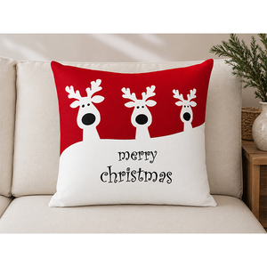 Premium <b>Christmas</b> Printed Cushion Cover, 100% Polyester Decorative <b>Throw</b> Pillow Cover for Sofa, Living Room & Holiday Home Decor - Product Image 4