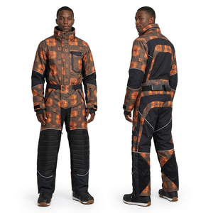 Pantalones Impermeables para Hombre con Estampado de Fuego, Cierre de Botones, Cintura Alta, Corte Regular, para Senderismo y Actividades al Aire Libre - Product Image 3