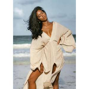 ชุดเดรสยาวแบบคาฟตันสำหรับผู้หญิง แขนกุด คอวี ทรงหลวม สวมคลุมลำตัว เหมาะสำหรับใส่ไปเที่ยวทะเลในช่วงฤดูร้อน สไตล์โบฮีเมียน ผ่าข้าง ผลิตจากผ้าฝ้าย 100% เป็นมิตรต่อสิ่งแวดล้อม - Product Image 2