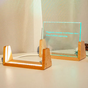 Modern U-Shaped Wooden LED Lamp Stand with DIY Assembly USB <b>Rechargeable</b> Dimmable Warm White <b>Light</b> - Product Image 6