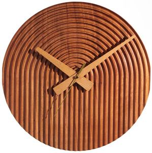 Luxury Round Wooden Rustic Design Quartz Analog <b>Battery</b> Powered Hanging Wall <b>Clock</b> for Living Room Decor - Product Image 1