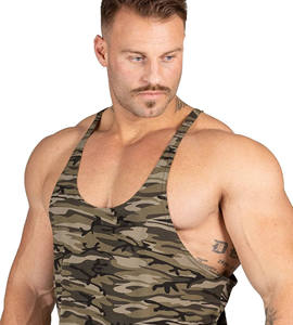 New Design Custom Logo Men's Camo Summer Sleeveless <b>Stringer</b> Men's Slim Fit Gym Fitness <b>Vest</b> Running Training Tank Top For Men - Product Image 3