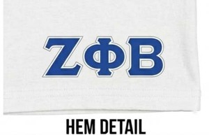Camisetas Blancas para Hombre, Cuello Redondo, Lisas, con Bordado de Letras Griegas Zeta Phi Beta, Ropa de Fraternidad, Camisetas de Algodón para Verano - Product Image 6