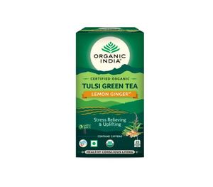 Thé biologique à la tulsi, au citron et au gingembre d'Inde | 25 sachets de thé, paquet de 2, 177 g - Product Image 1