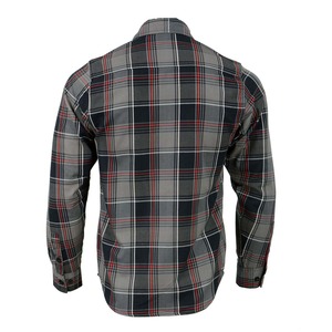 เสื้อเชิ้ต Urban Forge Shadow Plaid Utility สีเทาและแดงลายตารางพรีเมียม ผ้าแฟลนเนล ติดกระดุม มีกระเป๋าคู่ สไตล์สตรีทแวร์ - Product Image 4