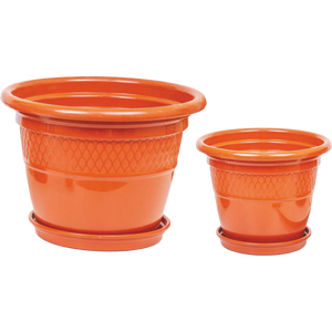 Plateau de plantation Paso de 16 pouces en PE, écologique, durable, élégant, style ferme traditionnel, ensemble de pots pour l'intérieur/l'extérieur, pour la maison, le balcon - Product Image 5