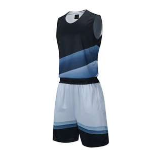 Ensemble de basketball pour homme, dernière conception, haut de performance respirant et anti-transpiration avec short de match assorti, tenue de sport - Product Image 1