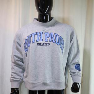 Sudadera SOUTH PADRE con cuello simulado, 450 GSM, nombre personalizado, bordado en aplique, corte holgado, 100% algodón, felpa francesa. - Product Image 5