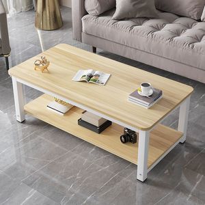 Mesa de Centro Rectangular de Madera Moderna y Minimalista para Sala de Estar, Compacta, Ecológica, con Almacenamiento Multicapa, Fácil de Limpiar - Product Image 5