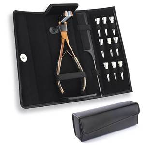 Kit d'outils pour extensions de cheveux, étui en PU avec pinces, peigne et outil de retrait pour l'installation et le retrait des extensions, kit d'outils de qualité supérieure - Product Image 5