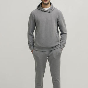 <b>Men's</b> <b>White</b> Hooded <b>Sweatshirt</b> Oversized Fit Solid Color Casual Pullover Breathable Pocket Design Streetwear Cotton Material - Product Image 1