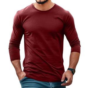T-shirt à manches longues en coton premium pour homme, respirant, décontracté, streetwear, coupe douce, fabricant de marque privée - Product Image 4