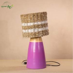 Lámpara de Mesa de Bambú Hecha a Mano, Diseño Moderno Minimalista, Iluminación Interior Ecológica - Product Image 2