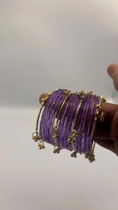 Stylish glass Fashion <b>Bangles</b> <b>Set</b> For Women Trendy <b>Bangle</b> Stackable <b>Bangles</b> Ladies Wrist Accessories Daily Wear Fashion Jewelry - Product Image 2