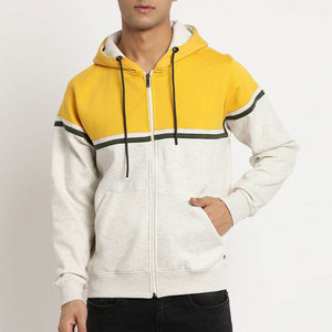 Sudadera con capucha para hombre 100% algodón, gruesa, de ajuste casual, con cremallera completa, cordón ajustable, hombro caído, personalizable, lisa - Product Image 1