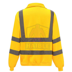 Vestes de travail à capuche zippées réfléchissantes en polaire respirante haute visibilité, chaudes pour l'hiver, certifiées CE, pour hommes - Product Image 2