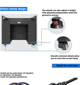 Quảng cáo thương mại dẫn Màn hình hiển thị phía trước bàn p2.5 với bức tường video dẫn truy cập với bánh xe cho khách sạn Trung Tâm Dịch Vụ - Product Image 6