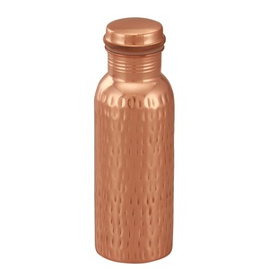 Bouteille d'eau en cuivre ayurvédique écologique, élégante et durable, avec finition martelée - Product Image 1