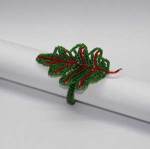 Anillos de Servilleta Clásicos para Boda, Acrílicos Rojos y Verdes, Duraderos, Ecológicos, Artesanía de N S Tomar (Uttar Pradesh) - Product Image 1