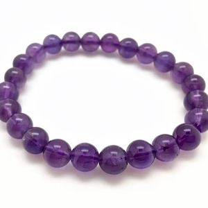 Hot Sale Premium Grade Feng Shui Amethyst <b>Crystal</b> Beaded <b>Bracelet</b> Handmade Eco-Friendly 8mm Women's Men's Natural Healing Stone - Product Image 1
