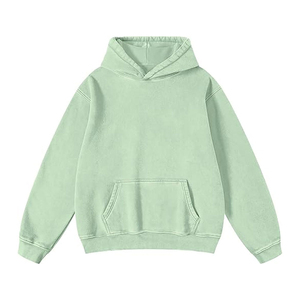 Sweat à capuche surdimensionné pour femme, personnalisé avec logo imprimé en relief, de haute qualité, bleu foncé, pull épais, streetwear d'hiver - Product Image 2