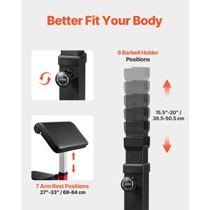 Panca per Allenamento Domestico, Attrezzatura Fitness per Estensione Gambe e Allenamento Schiena, Carico Massimo 440 LBS, con Isola per Braccia Seduta - Product Image 3