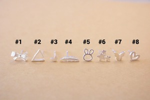 Boucles d'oreilles clous animaux mignons en argent 925 pour femme, bijoux à porter au quotidien, formes chat, lapin, papillon, étoile, arbre - Product Image 5