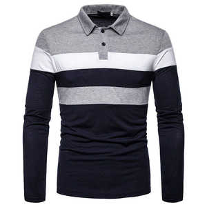Chemises polo pour hommes, nouvelle couleur noire, prix bas, manches longues, vente en gros, personnalisables, classiques, boutonnées - Product Image 2