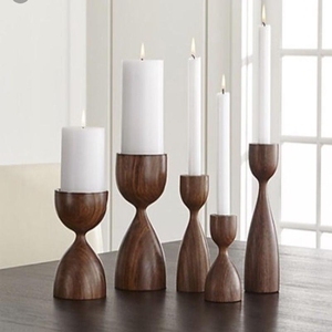 Figurine en bois naturel écologique en acacia pour support de bougie en bois pour la décoration de table par MULTI CRAFT - Product Image 3