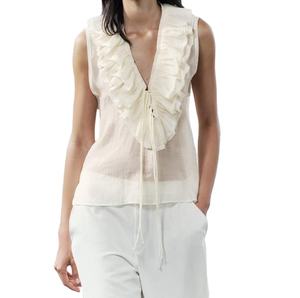 เสื้อคอวีสำหรับผู้หญิงทันสมัยพิมพ์ลายสวยงามมีรูปทรงเงาที่ทันสมัยเหมาะสำหรับทุกฤดูกาล - Product Image 1