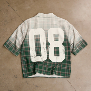 เสื้อยืดแขนสั้นลายสก๊อตโอเวอร์ไซส์สำหรับผู้ชายพร้อมพิมพ์ลายด้านหลัง 08 สำหรับใส่ลำลอง - Product Image 1