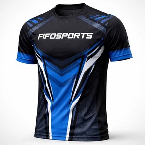 เสื้อยืดดิจิตอลแบบสปอร์ตสำหรับผู้ชาย ผ้าโพลีเอสเตอร์/คอตตอน สำหรับออกกำลังกาย วิ่ง ฟิตเนส ระบายอากาศ แห้งเร็ว รับสั่งทำสีตามต้องการ - Product Image 1